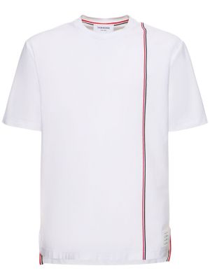Camiseta de algodón Thom Browne blanco