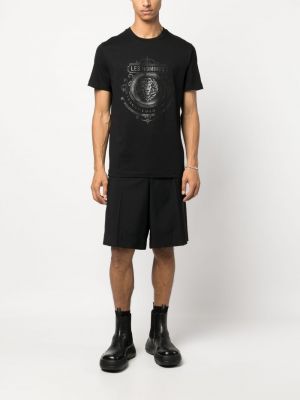 Bavlněné tričko s potiskem Les Hommes černé