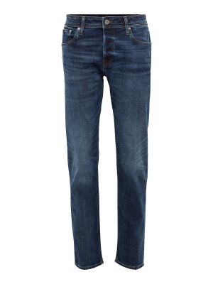 Obnosené džínsy s rovným strihom na zips Jack & Jones - modrá
