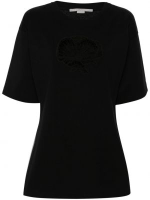Kokvilnas t-krekls Stella Mccartney melns
