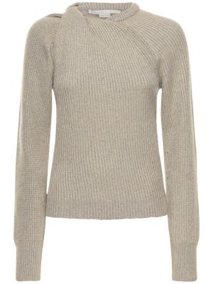 Suéter de cachemir de punto Stella Mccartney gris