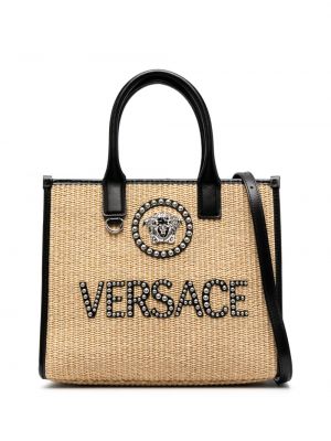 Borsa shopper con borchie Versace