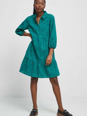 Sukienka mini bawełniana Medicine zielona