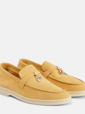 Semišové loafers Loro Piana žluté