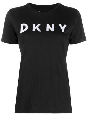 T-shirt con stampa Dkny nero