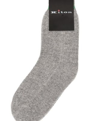 Кашемировые носки Kiton серые