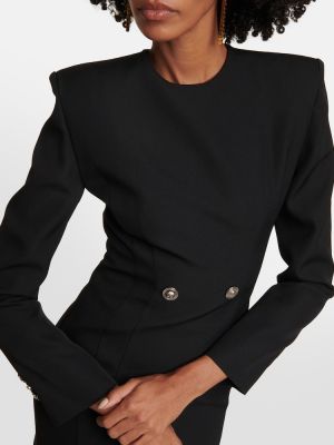 Vunena haljina Versace crna