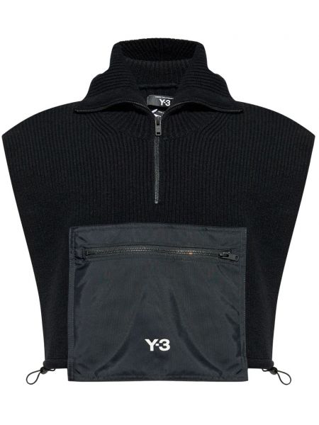 Hupullinen neule Y-3 musta