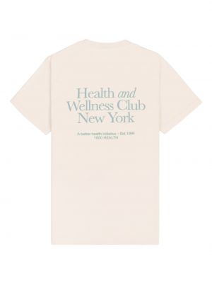 Bavlněné tričko s potiskem Sporty & Rich béžové