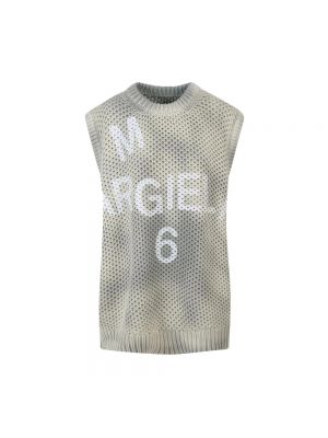 Top oversize Mm6 Maison Margiela beżowy