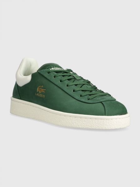 Sneakersy skórzane Lacoste zielone
