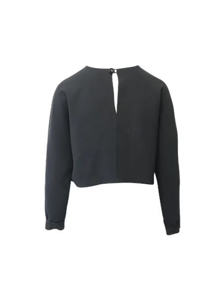 Top de lana retro Yves Saint Laurent Vintage negro