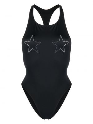Hviezdne krištáľové plavky Stella Mccartney čierna