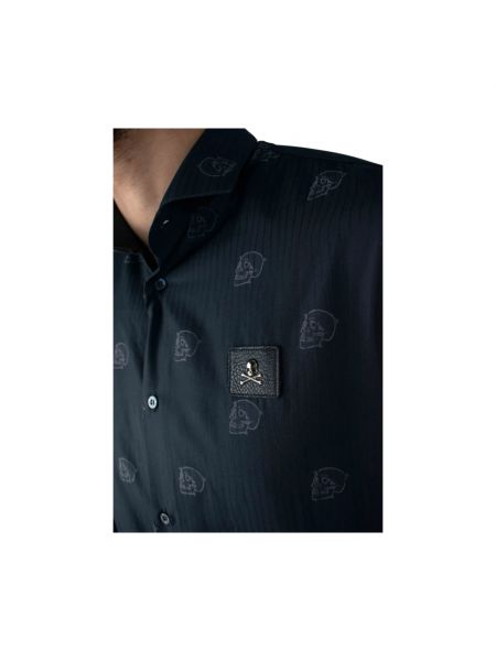 Camisa de algodón a rayas con estampado Philipp Plein