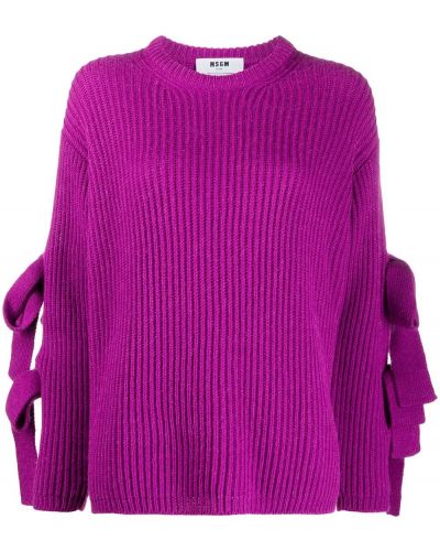 Jersey con lazo de tela jersey Msgm violeta