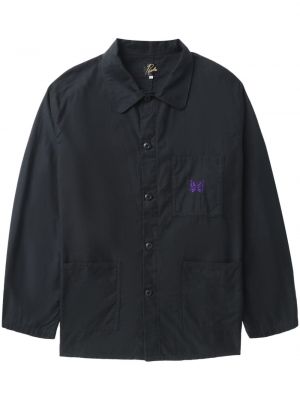 Medvilninė siuvinėta marškiniai Needles juoda