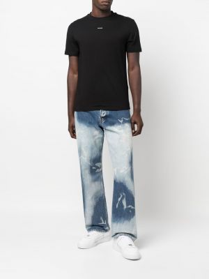 T-shirt mit print mit rundem ausschnitt Sandro schwarz