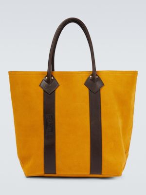 Semišová nákupná taška Haulier oranžová