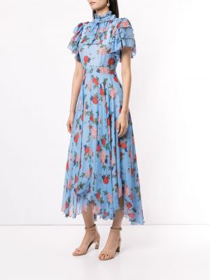 Květinové šaty s potiskem Macgraw modré