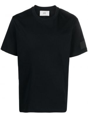 Bavlnené tričko Ami Paris čierna