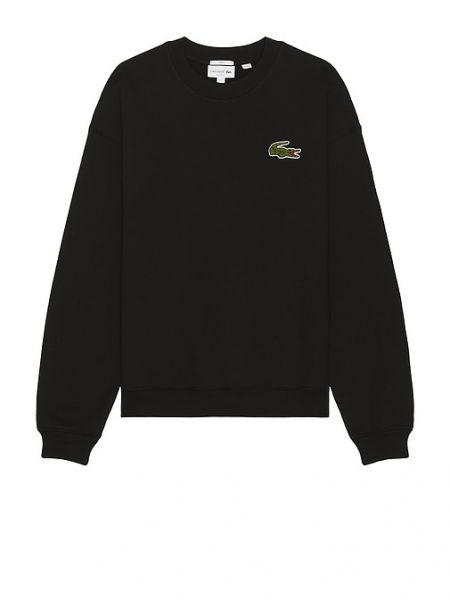 Rahat bisiklet yaka sweatshirt Lacoste siyah