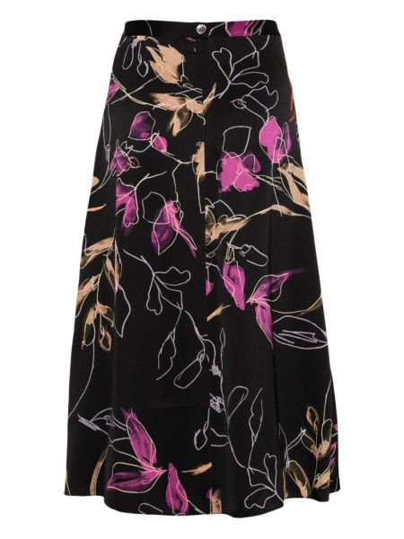 Květinové sukně s potiskem Paul Smith černé