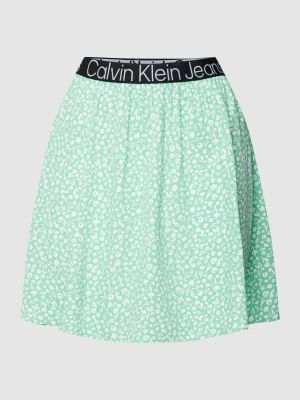 Spódnica jeansowa Calvin Klein Jeans zielona