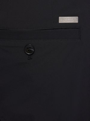 Nylonowe spodnie klasyczne Armani Exchange czarne