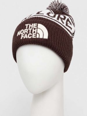 Dzianinowa czapka The North Face brązowa