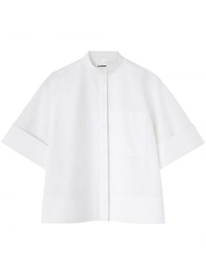 Памучна риза Jil Sander бяло