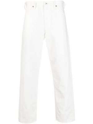 Bavlnené džínsy s rovným strihom Jil Sander biela