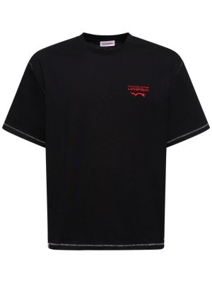 T-shirt di cotone Charles Jeffrey Loverboy nero
