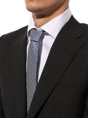 Хлопковый шелковый галстук Van Laack бежевый