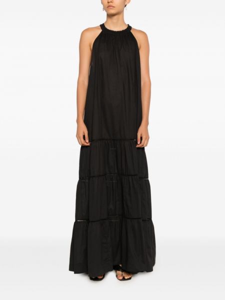 Bavlněné dlouhé šaty Adriana Degreas černé