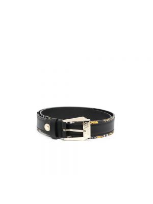 Cinturón con estampado con hebilla Versace Jeans Couture negro