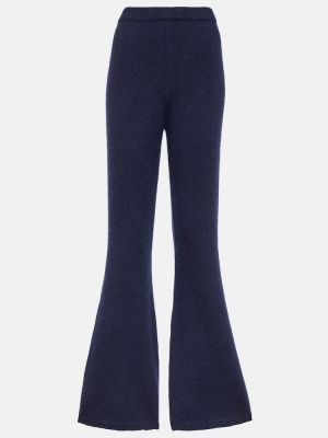 Kašmírové hedvábné kalhoty Gabriela Hearst modré