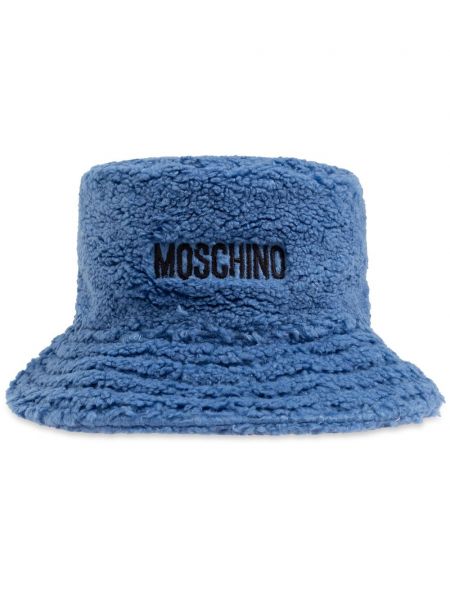 Işlemeli kova şapkası Moschino mavi