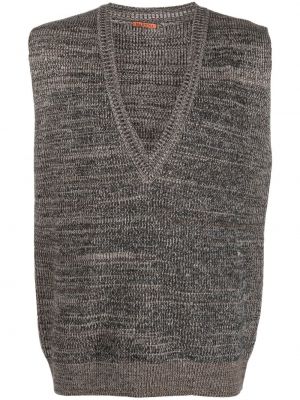 V-hals vest Barena brun