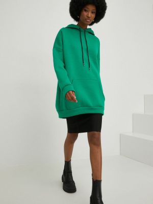 Bluza s kapuco Answear Lab zelena