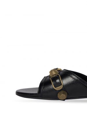 Leder sandale mit spikes Balenciaga