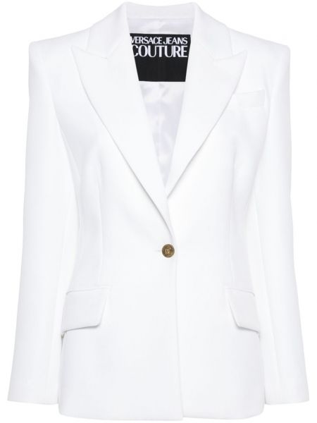 Μπλέιζερ με στενή εφαρμογή Versace Jeans Couture λευκό
