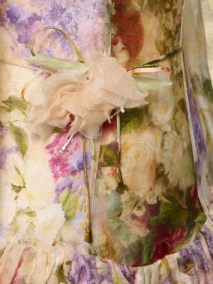 Hodvábne ľanové mini šaty Zimmermann