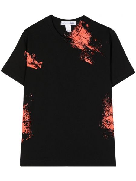 Bavlněné tričko s potiskem Comme Des Garçons Shirt černé