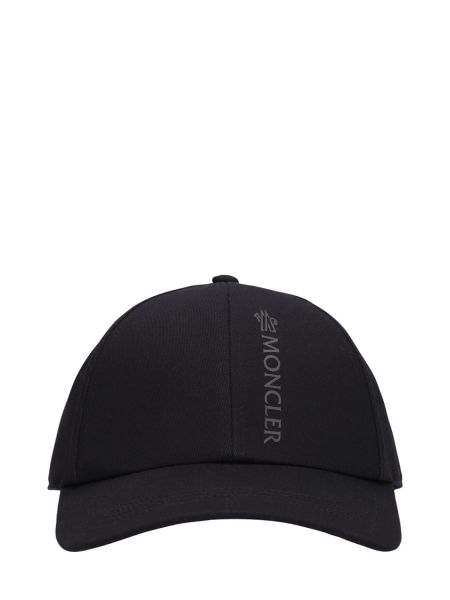 Gorra de algodón Moncler negro
