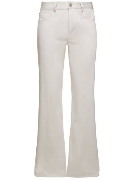 Pantalones rectos de algodón Ami Paris blanco