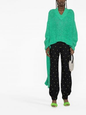 Pullover mit v-ausschnitt The Attico grün