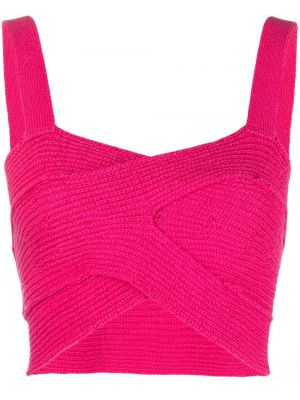 Strikket crop top Cult Gaia rosa