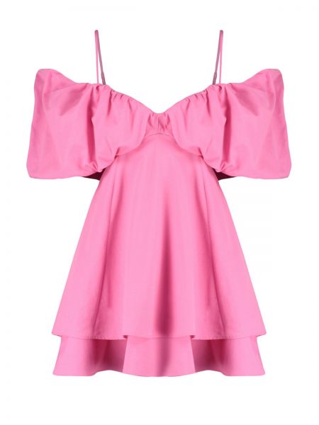 Плетена вечерна рокля Trendyol розово