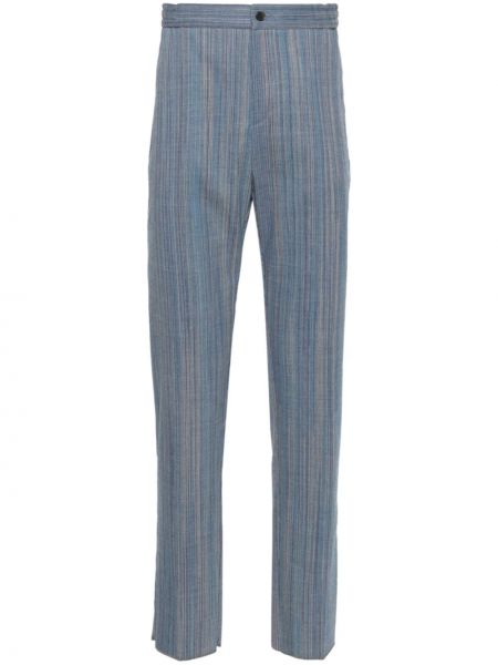 Žakárové pruhované kalhoty Etro modré