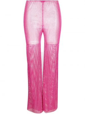 Pantaloni con cristalli Santa Brands rosa